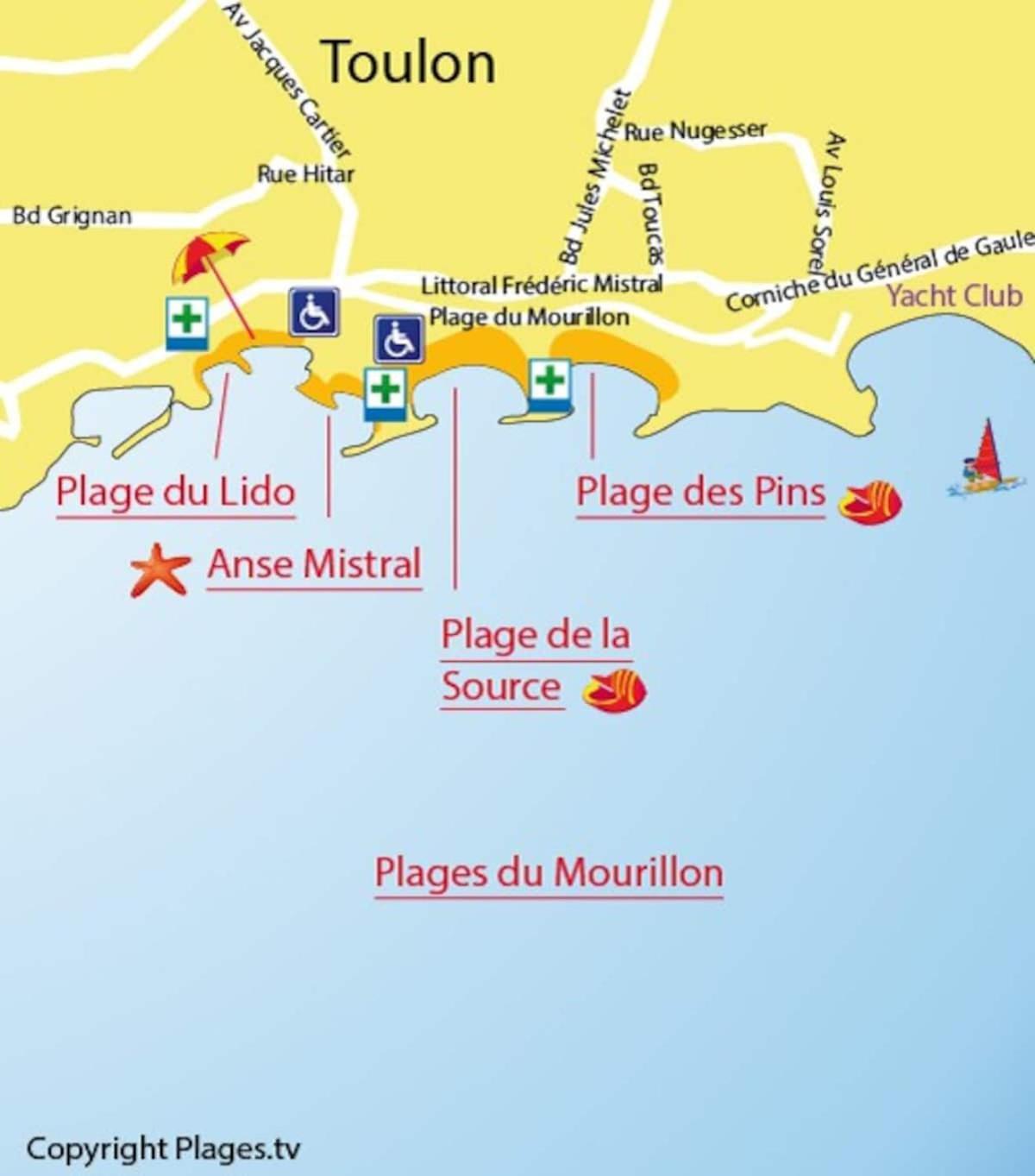 #3 Toulon Centre, Balcon, Lumineux, Stationnement Facile, Tout Confort Exteriér fotografie